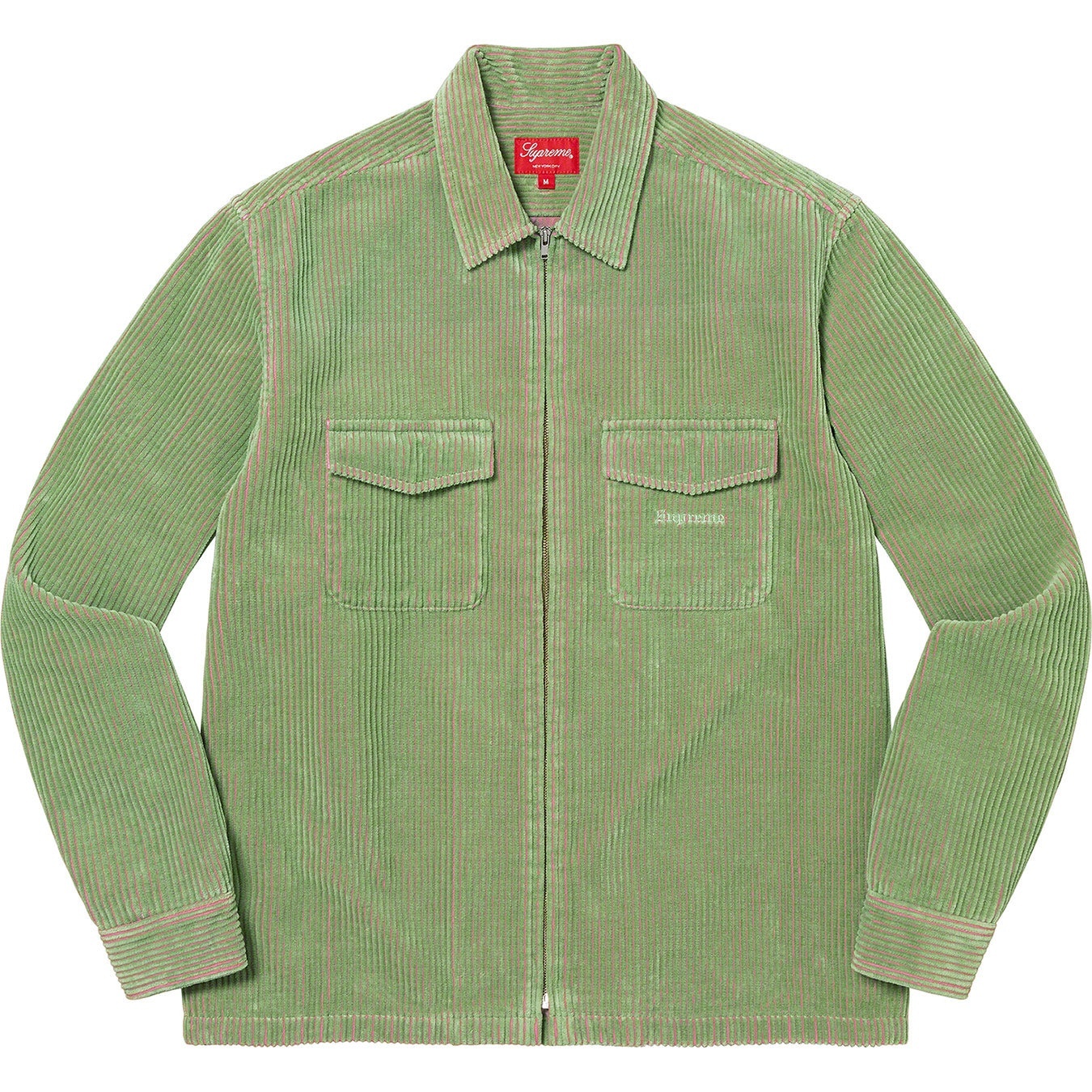 2-Tone Corduroy Zip Up Shirt view 6